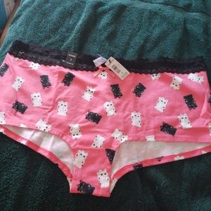 Sz 2 torrid boyshort panties neko cats nwt